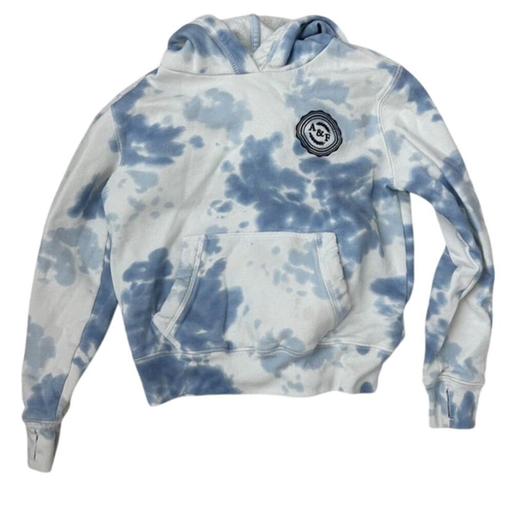 Abercrombie Kids Blue Tye Dye Fleece Hoodie Size 9/10
